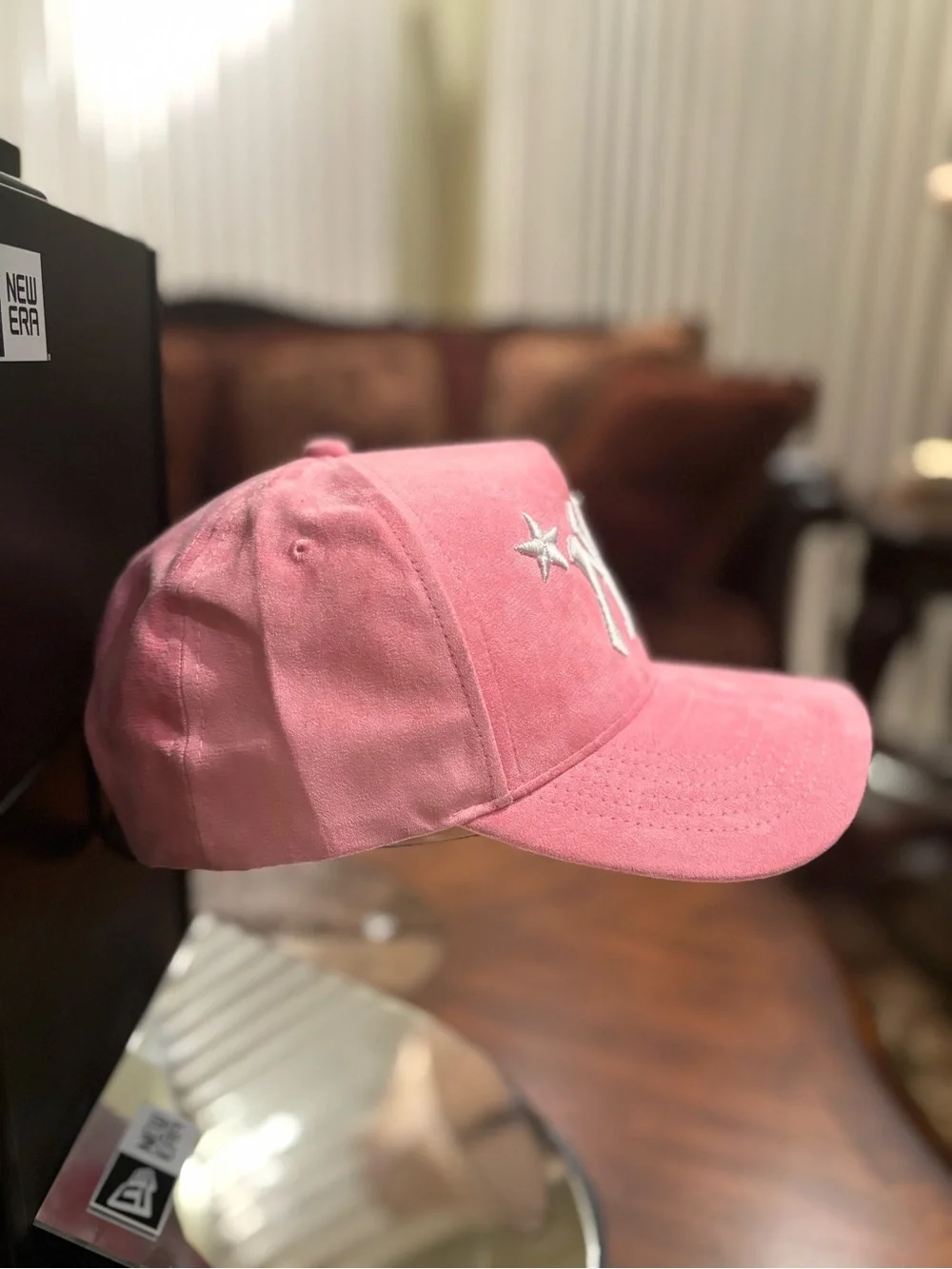 New York Yankees All Pink Suede SnapBack Hat